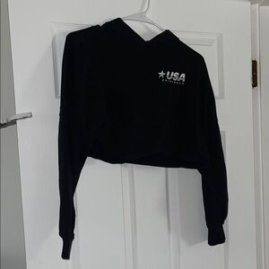 H&M Black Cropped Hoodie